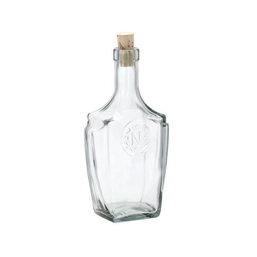 Stiklinis butelis „Bonaparte“ 500 ml su kamštiniu uždarymu