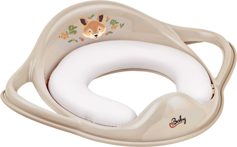 MALTEX soft toilet seat reducer with handles The Nature Buddies – Fox Beige