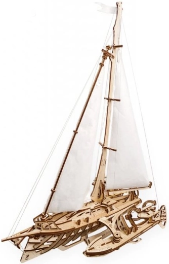 Ugears 3D wooden mechanical sailboat Merihobus – trimaran