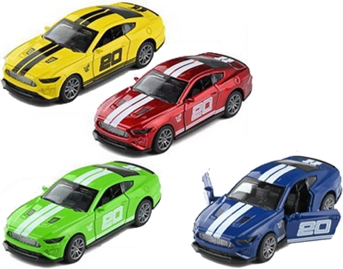 Metalinis automobilis su juostelėmis, važiuojantis atgal patraukus - 1 vnt.