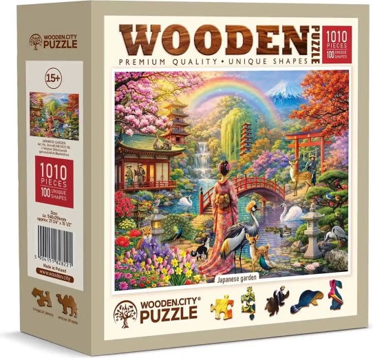 Wooden City medinė dėlionė „Japoniškas sodas“, 1010 detalių