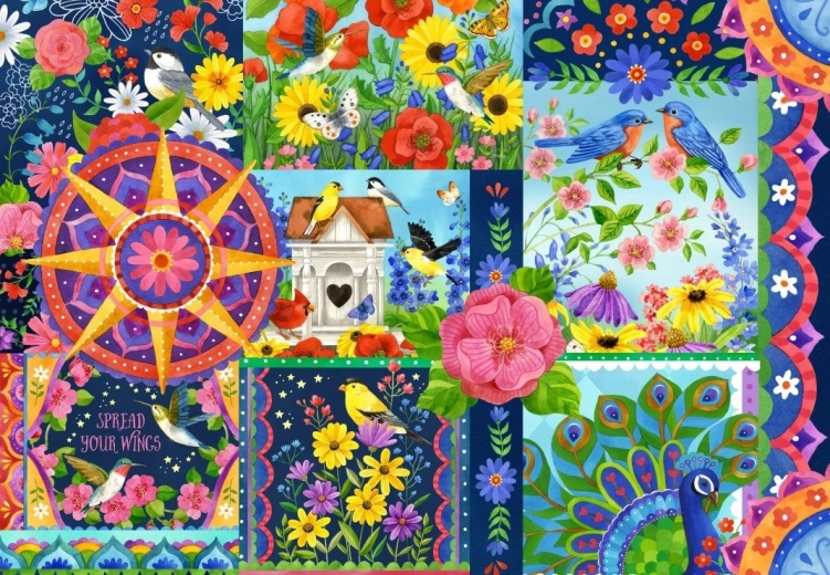Spring Colors Puzzle 1000 pieces BLUEBIRD