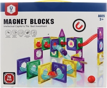 Magnetinis rutuliukų takelis su 78 detalėmis
