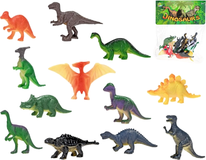 12 vnt. plastikinių dinozaurų rinkinys (4–8 cm)