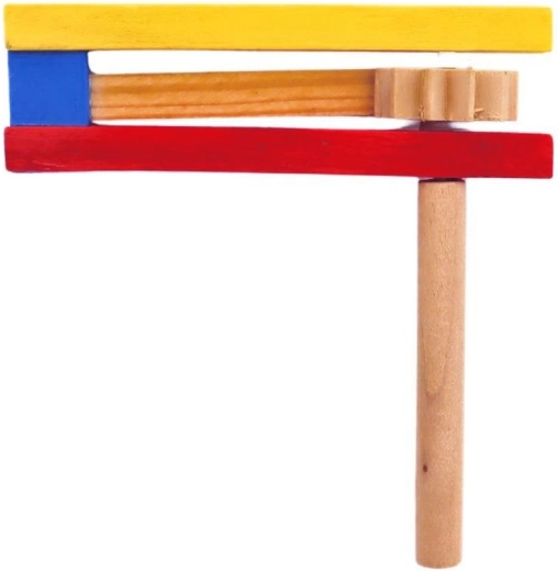 Spalvota medinė velykinė tarškynė 11 cm – 1 vnt.