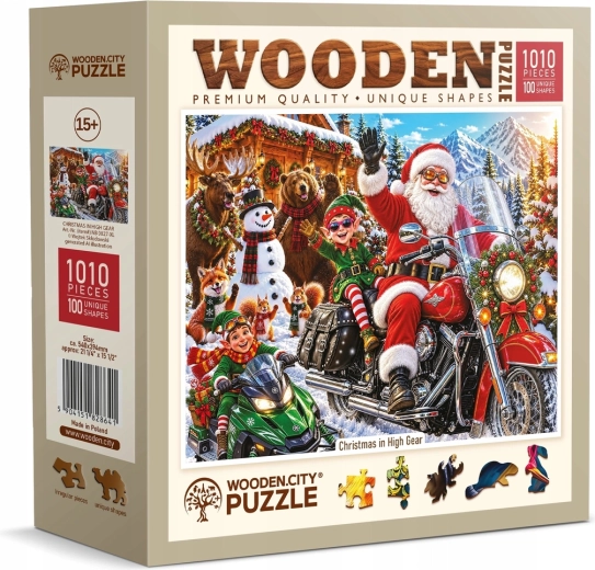WOODEN CITY Wooden Puzzle Christmas in Full Swing, 1010 Pieces