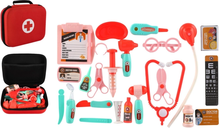 Vaikiškas gydytojo rinkinys lagaminėlyje