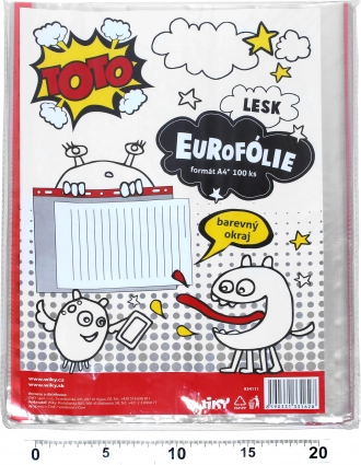 Skaidrus A4 segtuvo įdėklas su spalvota pakaba