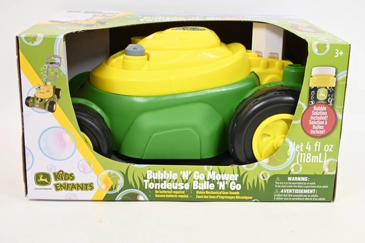 TOMY John Deere vaikiška burbulų vejapjovė