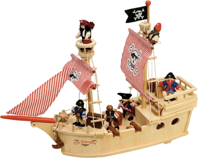 Tidlo Wooden Pirate Ship
