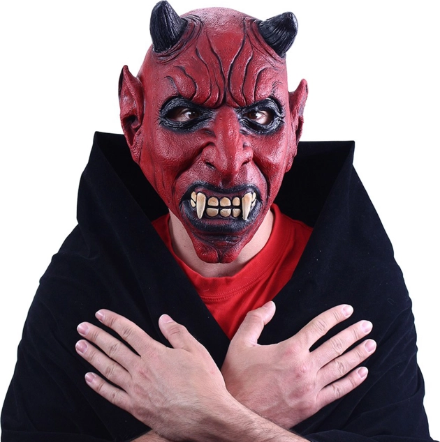 Klaiki velniška lateksinė kaukė