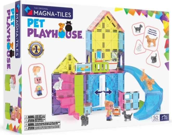 Magna-Tiles namelis augintiniams, 50 dalių