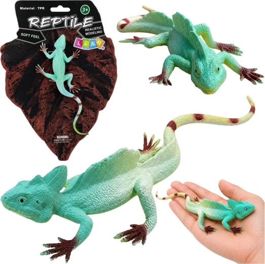 Realistic rubber sailfin lizard figure 16 cm
