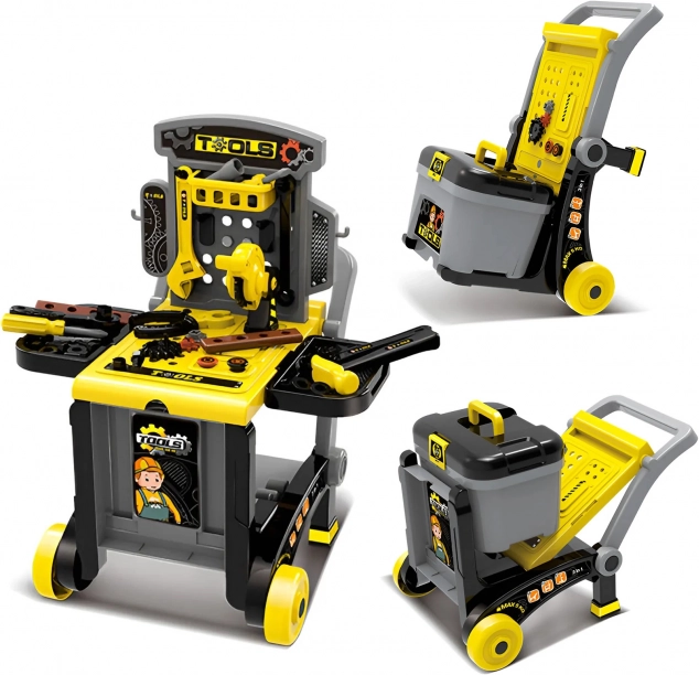 „Pasidaryk pats“ vaikų 3 viename dirbtuvės su įrankiais, sulankstomos