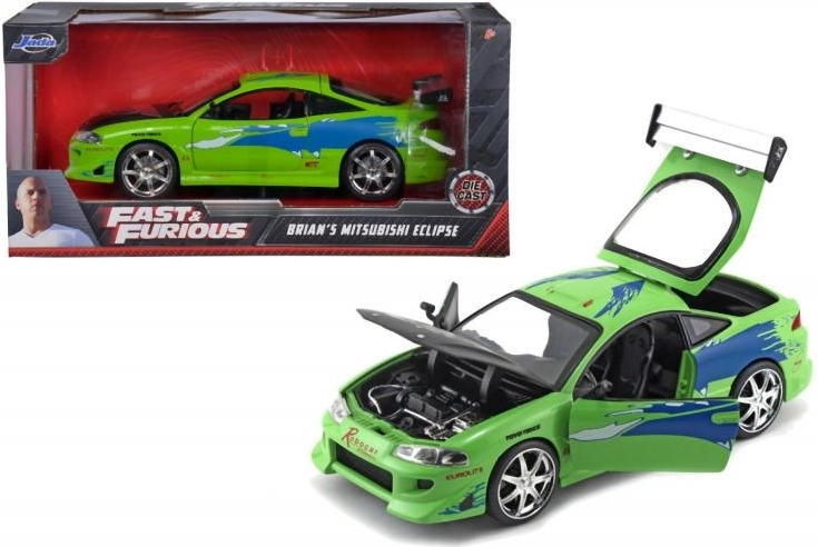 Metalinio automobilio modelis Mitsubishi Eclipse 1995 1:24 – Greiti ir įsiutę