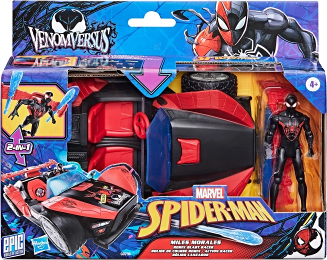 Hasbro „Spider‑Man“ Miles Morales su transporto priemone Remix Racer