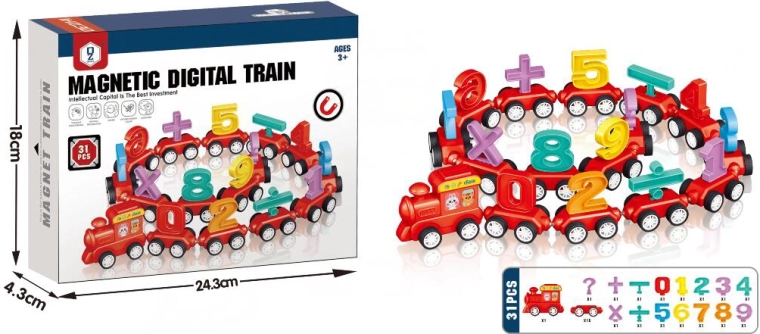 Magnetic Number Train Track, 31 Pieces
