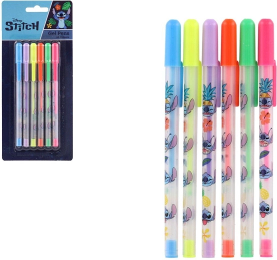 Disney Stitch Gel Pen Set - 6 Pieces