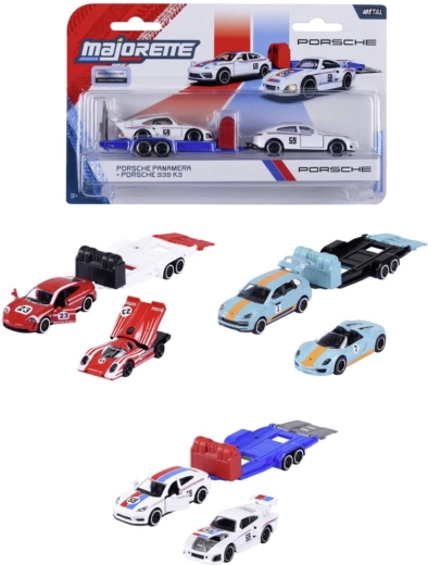 Majorette Porsche su priekaba 1:64 – metalinių modelių rinkinys