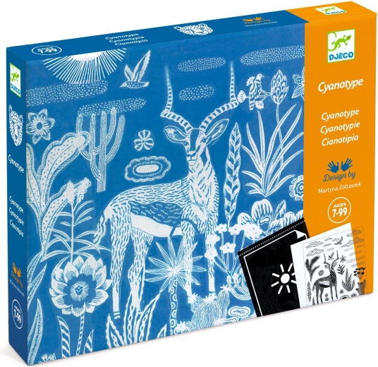Djeco cyanotype craft kit with photographic paper Night in the Savannah