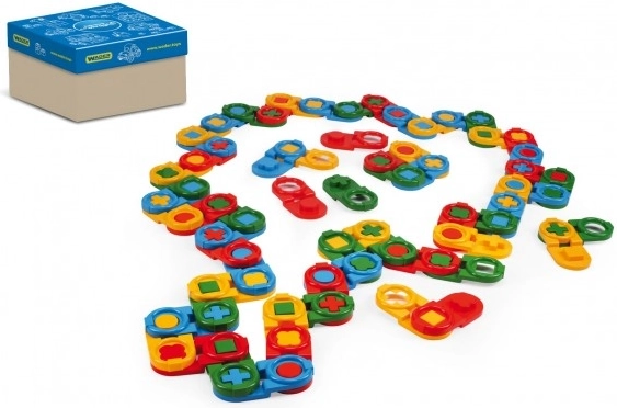 Plastic Building Blocks Domino 64 pcs for Children 12m+ Wader