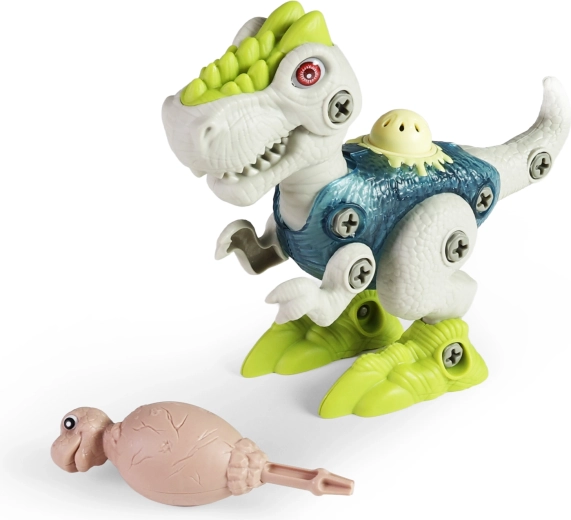 Screw-together dinosaur with light and sound - 1 piece