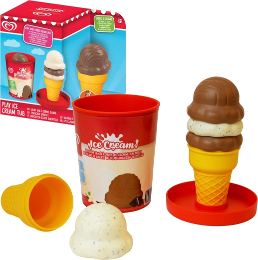 Casdon Algida Play Food Set – Cup Ice Cream (Vanilla and Chocolate)