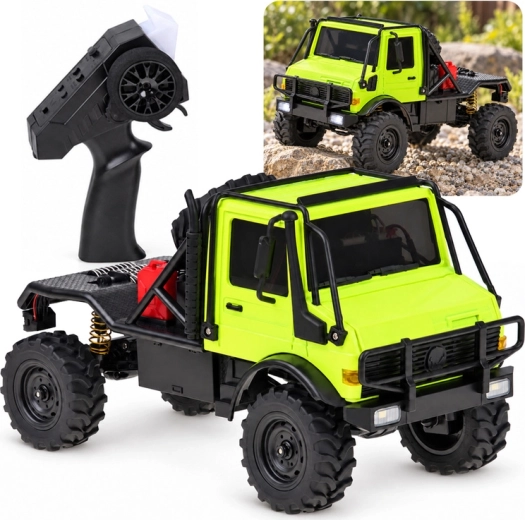 Nuotoliniu būdu valdomas visureigis MN Model U4000 4WD 1:18 su LED žibintais