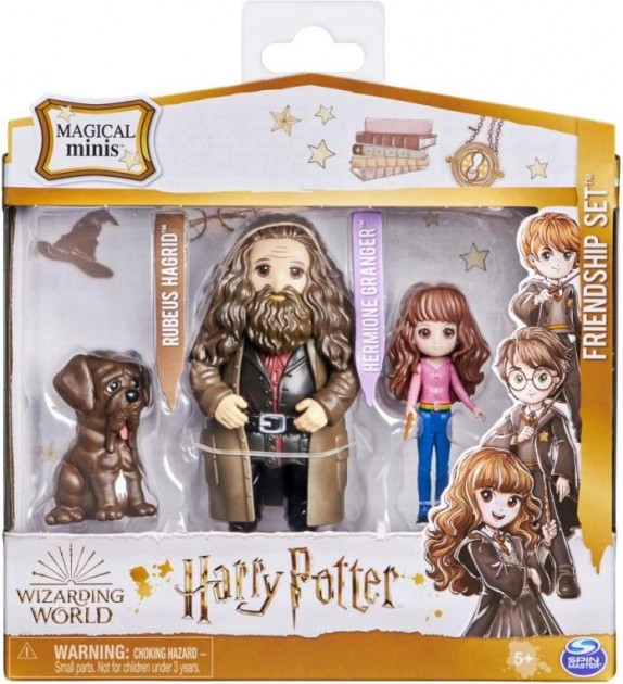 Wizarding World Magical Minis friendship set Hermione Granger and Rubeus Hagrid with Fang