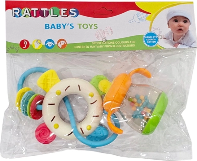 Set of baby rattles for infants