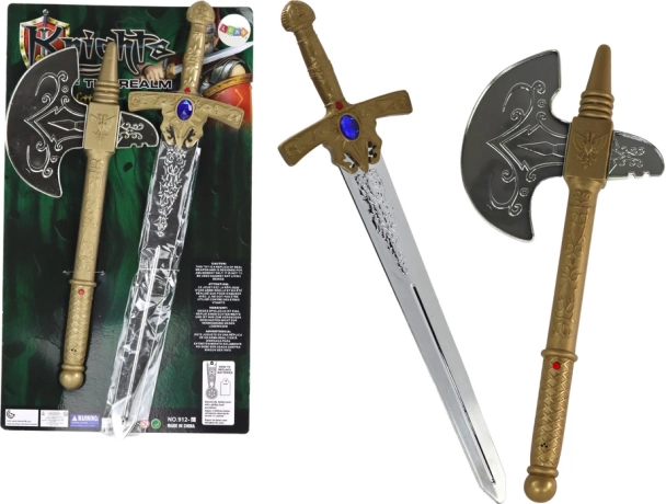 Knight set sword and axe for kids with sound effects