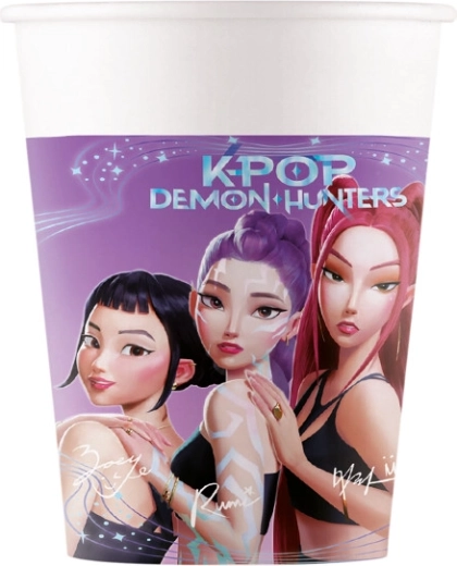 Popieriniai puodeliai Demon hunters K-POP 200 ml (8 vnt.)
