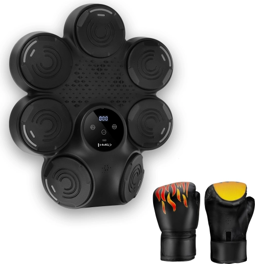 Elektroninis bokso taikinys HMS TB30 su LED ir Bluetooth, su pirštinėmis
