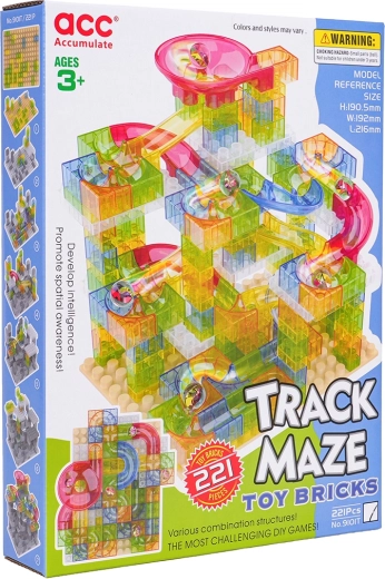 Marble Run Construction Set with 221 Pieces