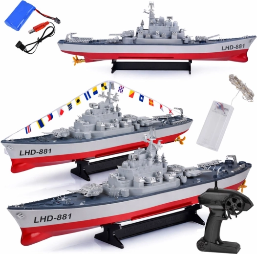 Remote-Controlled Battleship LHD-881 in 1:390 Scale