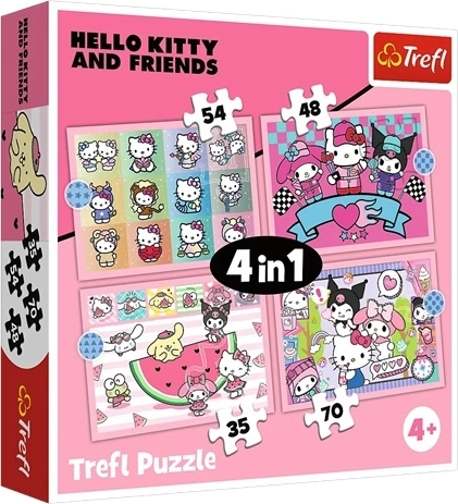 Trefl dėlionė 4 viename „Saldus nuotykis“ – Sanrio Hello Kitty