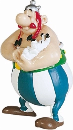 Asterix & Obelix kolekcinė figūrėlė Obeliksas su Idefiksu – 1 vnt.