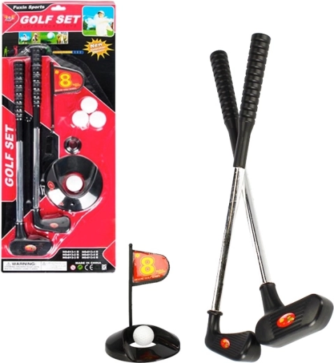 Kids' plastic mini golf set with balls