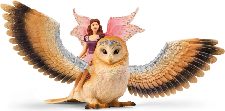 Schleich Bayala fėja ant skraidančios pelėdos