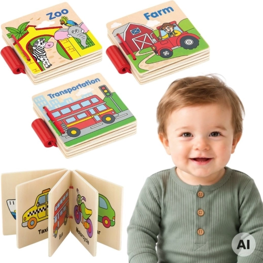 Wooden Book Viga My First Book - 1 piece