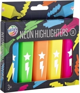 Neon Moxy highlighters, 5 pcs