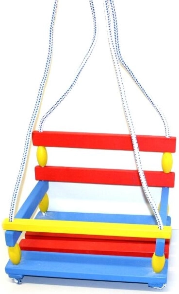 Medinė spalvota supynė su apsauga