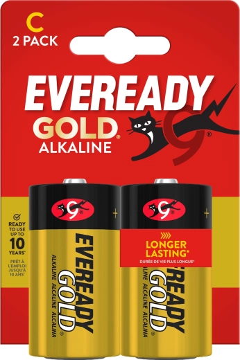 Šarminės baterijos ENERGIZER Eveready Gold C (LR14) 1,5 V – 2 vnt.