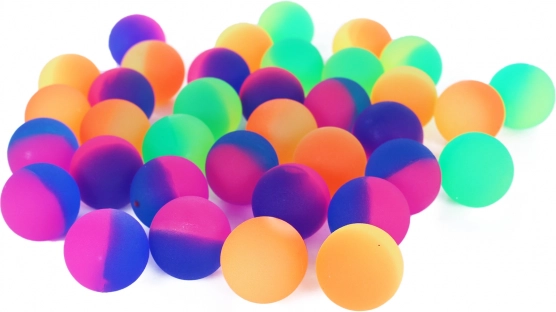 Spalvingi šokinėjantys kamuoliukai 38 mm