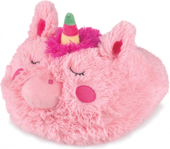 Cozy Noxxiez šildanti pliušinė vienaragio šlepetė