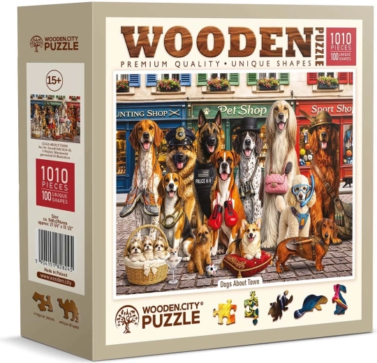 WOODEN CITY wooden puzzle Dogs in the City, 1010 pieces