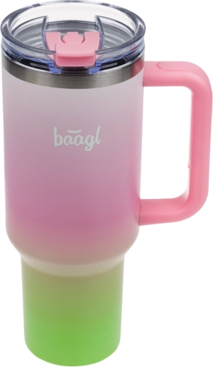 Baagl insulated tumbler with straw B-Cup Strawberry Matcha 1.18 l