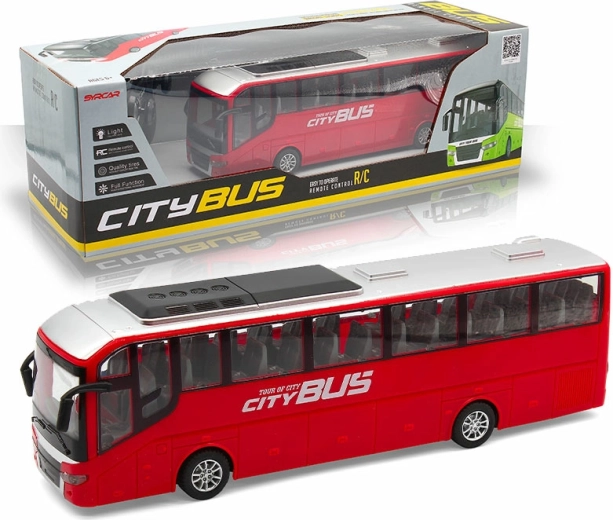 R/C autobusas City Bus raudonas