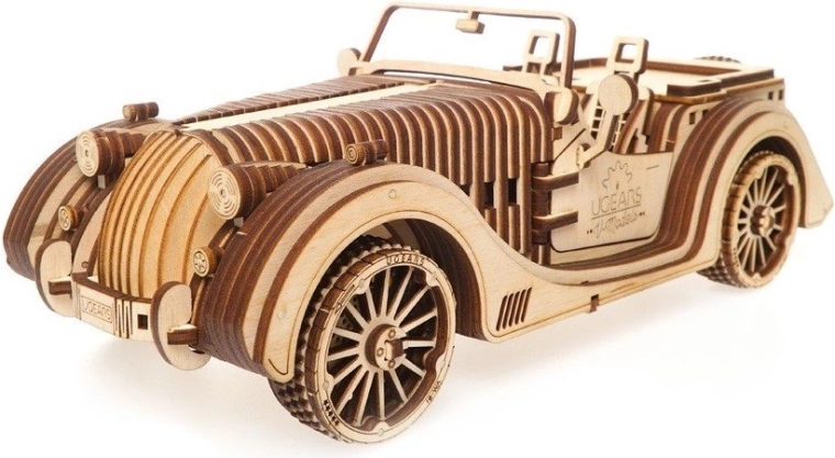 Wooden Mechanical Model UGEARS Roadster VM-01 – 3D Puzzle