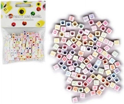 Plastikiniai abėcėlės karoliukai 300 vnt.